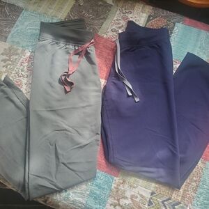 Lot of 2 FIGS Xs Livingston scrub bottoms